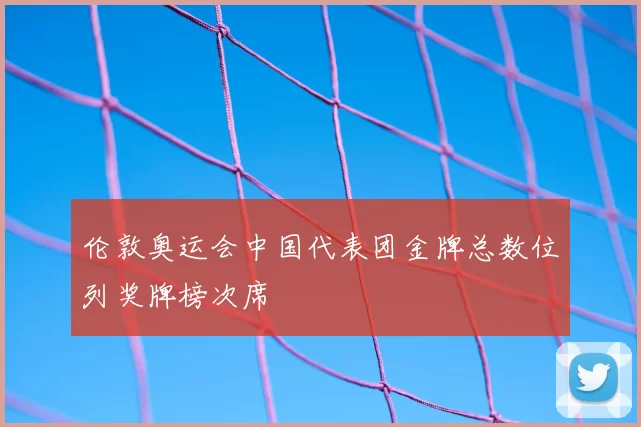 伦敦奥运会中国代表团金牌总数位列奖牌榜次席