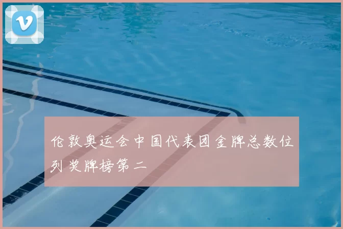 伦敦奥运会中国代表团金牌总数位列奖牌榜第二